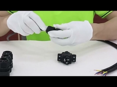 X টাইপ 4-চ্যানেল Ip68 জলরোধী সংযোগকারী 3 - খুঁটি 3 পিনের তারের জন্য আদর্শ