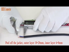 PA66 M19 স্ব-লকিং রাউন্ড সংযোগকারী পুরুষ থেকে মহিলা জলরোধী IP68