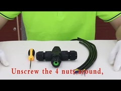 পুরুষ এবং মহিলা DB 2w2 সোল্ডার কাপ কোএক্সিয়াল পাওয়ার সংযোগকারী জলরোধী আইপি 68