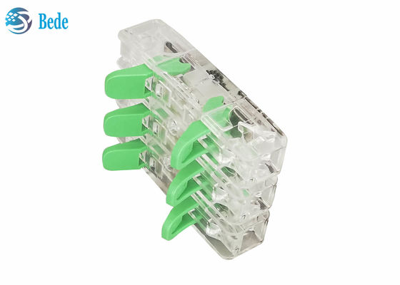 ইউনিভার্সাল ওয়্যার অ্যান্ড কেবল কুইক ওয়্যার কানেক্টর PA66 ৩ ইনপুট ৩ আউটপুট 450V