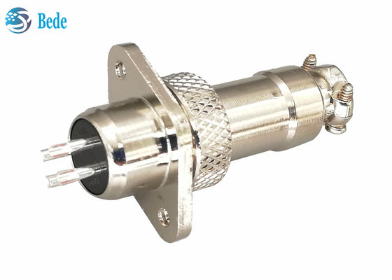 3A 200V GX12 M12 এভিয়েশন সংযোগকারী প্লাগ রম্বাস ফ্ল্যাঞ্জ পুরুষ এবং মহিলা সেট সহ