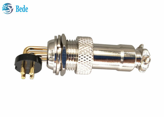 2 4 পিন Gx12 3 পিন সংযোগকারী PCB সোল্ডারিং 90 ডিগ্রী পিন 3A 200V