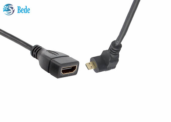 Angled Micro HDMI Male to HDMI Female Cable Adapter Connector 4 Directions Up-Down-Left-Right+1pcs Straight