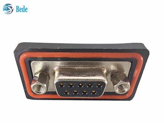 PA66 সিলিকন D Sub9 মহিলা সংযোগকারী উচ্চ বর্তমান ভোল্টেজ 500V মাউন্ট টাইপ লোড