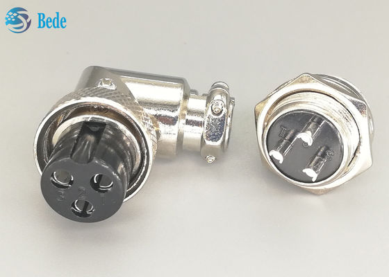 জিংক অ্যালোয় উপাদান Gx16 3 পিন সংযোগকারী প্লাগ এবং সকেট কিট কনকনেক্টর