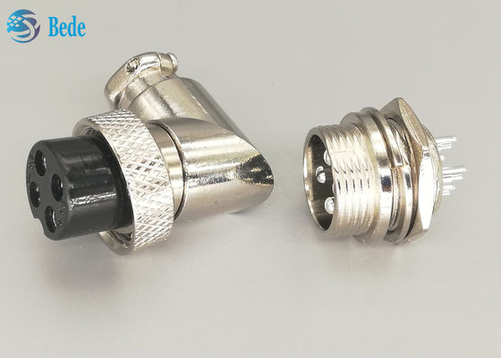 বিমান Gx16 4 পিন সংযোগকারী সেট প্লাগ এবং সকেট কিট কোমর প্যানেল মাউন্ট সংযোগকারী