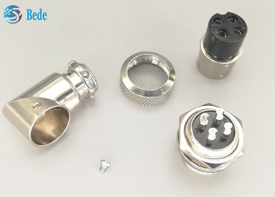 বিমান Gx16 4 পিন সংযোগকারী সেট প্লাগ এবং সকেট কিট কোমর প্যানেল মাউন্ট সংযোগকারী