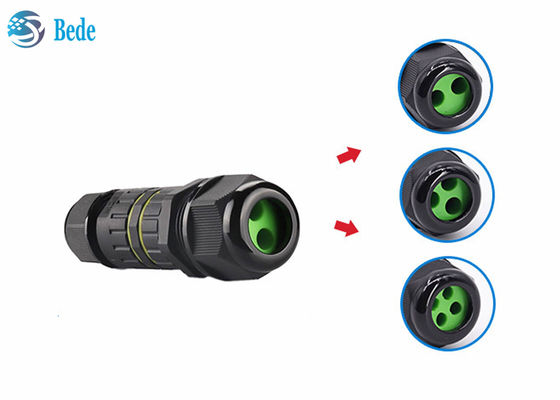 IP 68 জলরোধী তারের সংযোগকারী 3 পিন আউটপুট 2~4 তার উচ্চ ভোল্টেজ এবং উচ্চ কারেন্ট সহ্য করে