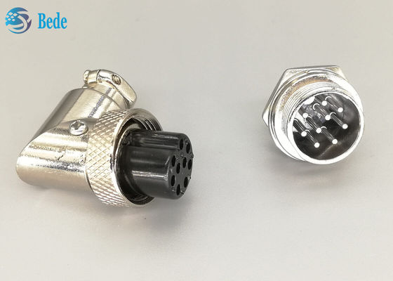 Aviation Connector Plug G×16 9 Pins Male And Female Sets L Type Silver Plated Plug