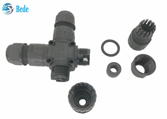 IP68 Waterproof Cable Connectors X Type  4-Channel 2-Poles For Outdoor Billboards