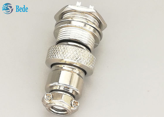 পুরুষ এবং মহিলা Gx16 6 পিন সংযোগকারী সোজা সিলভার প্লাস্টিক প্লাগ