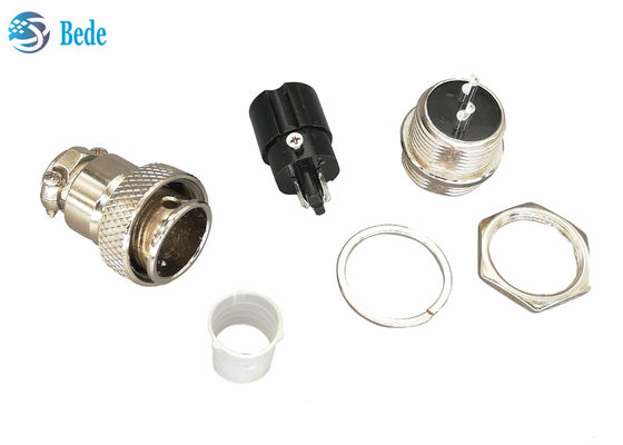 2 পিন 16MM গোলাকার Gx16 এভিয়েশন সংযোগকারী প্যানেল মাউন্ট সংযোগকারী পুরুষ এবং মহিলা সেট