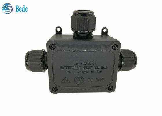 IP68 জলরোধী জংশন বক্স আবহাওয়ারোধী আউটলেট বক্স 3 চ্যানেল 450V T প্রকার