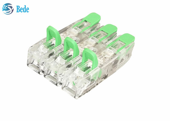 ইউনিভার্সাল ওয়্যার অ্যান্ড কেবল কুইক ওয়্যার কানেক্টর PA66 ৩ ইনপুট ৩ আউটপুট 450V