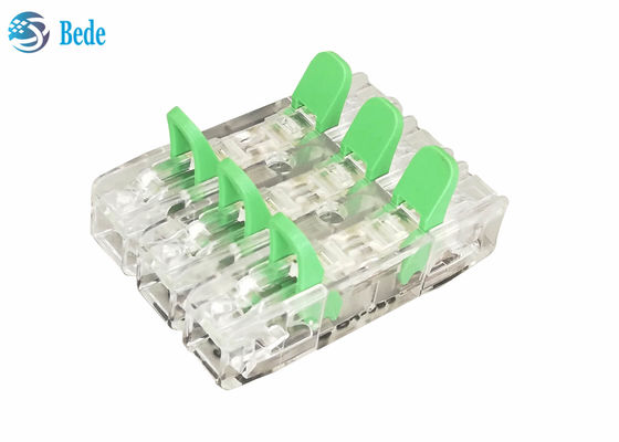 ইউনিভার্সাল ওয়্যার অ্যান্ড কেবল কুইক ওয়্যার কানেক্টর PA66 ৩ ইনপুট ৩ আউটপুট 450V