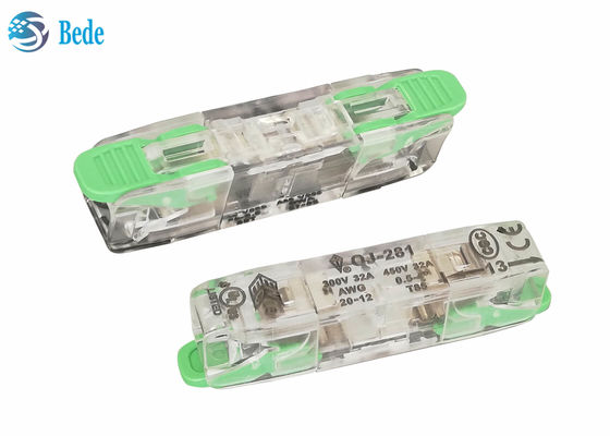 1 Way Quick Terminal Block Universal Wire And Cable Push In Connector Block 450V 32A