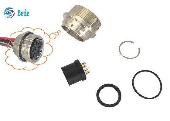 C485 স্টাইল A3 AISG সংযোগকারী অ্যাসেম্বলি মহিলা প্রান্ত 8 পিন 5 গোল্ড প্লেটেড সংযোগকারী