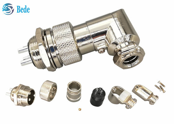 প্যানেল মাউন্টিং সংযোগকারী সেট Gx20 সংযোগকারী কনুই 90 ডিগ্রী ডান কোণ