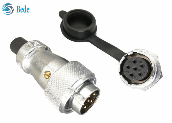 WS16 প্যানেল মাউন্টিং 8 9 10 পিন বৃত্তাকার সংযোগকারী পিভিসি নরম প্লাস্টিক ডাস্ট কভার সহ