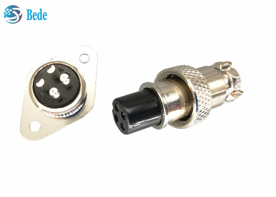 Panel Mounting GX16 Aviation Connector Sets With Rhombus Flange 2~10 Pins