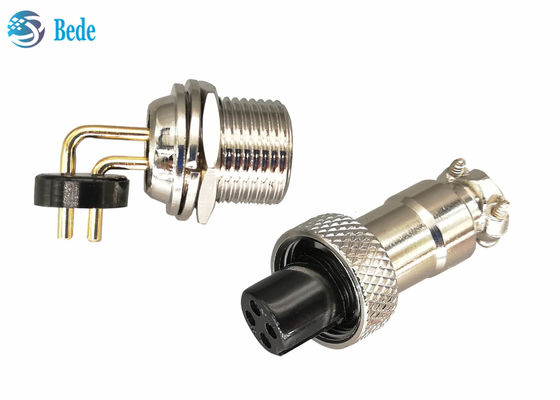 90 Angle GX16 Aviation Connector With Pins 6~10 Pins PCB Welding Style