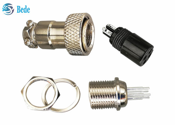 GX16 এভিয়েশন সংযোগকারী কিট PCB ওয়েল্ডিং স্টাইল ৭~১০ পিন প্লাগ এবং সকেট ৪এ ২০০V