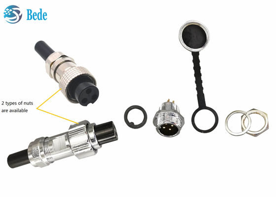 জলরোধী IP68 GX16 এভিয়েশন সংযোগকারী প্যানেল মাউন্টিং স্টাইল 2~10 পিন