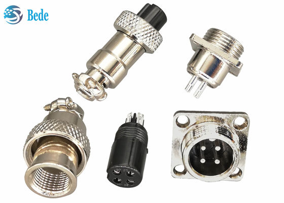 কেবল টু প্যানেল স্টাইল GX16 এয়ারক্রাফ্ট কেবল সংযোগকারী, বর্গাকার ফ্ল্যাঞ্জ সহ, ২~১০ পিন