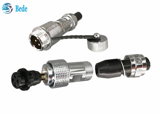 কপার শেল এম12 এভিয়েশন সংযোগকারী IP68 কেবল থেকে কেবল ডকিং স্টাইল 2~7 পিন