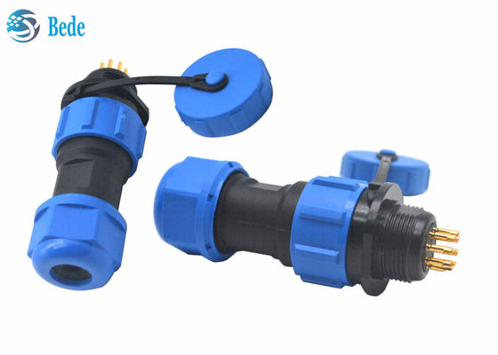 PA66 M17 2 Pin Waterproof Connector Panel Mounting 3 4 5 6 7 9 Pin Cable To Panel