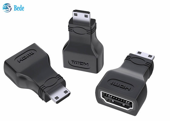 স্বর্ণের ধাতুপট্টাবৃত মিনি এইচডিএমআই থেকে স্ট্যান্ডার্ড এইচডিএমআই কাপলার 4K ক্যামেরা ক্যামকর্ডারের জন্য সামঞ্জস্যপূর্ণ