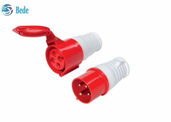 16A 4 পিন শিল্প সকেট/প্লাগ জলরোধী পুরুষ মহিলা সংযোগকারী 380-415V