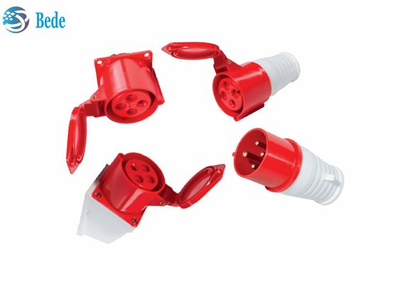 16A 4 পিন শিল্প সকেট/প্লাগ জলরোধী পুরুষ মহিলা সংযোগকারী 380-415V