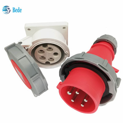 জলরোধী IP67 ইন্ডাস্ট্রিয়াল প্লাগ সকেট 5Pins 3P+N+E 16Amp এবং 32Amp প্যানেল মাউন্ট টাইপ