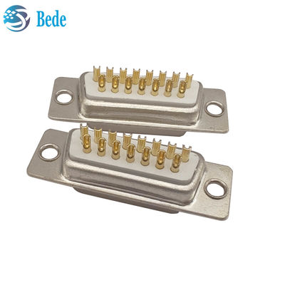 শীর্ষস্থানীয় ডি-সাব 15 মহিলা সংযোগকারী বিচ্ছিন্নতা প্রতিরোধ 5000 মেগোহমস মিনি সংযোগকারী স্টাইল ডি-সাব 15