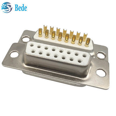 শীর্ষস্থানীয় ডি-সাব 15 মহিলা সংযোগকারী বিচ্ছিন্নতা প্রতিরোধ 5000 মেগোহমস মিনি সংযোগকারী স্টাইল ডি-সাব 15