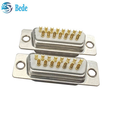 শীর্ষস্থানীয় ডি-সাব 15 মহিলা সংযোগকারী বিচ্ছিন্নতা প্রতিরোধ 5000 মেগোহমস মিনি সংযোগকারী স্টাইল ডি-সাব 15