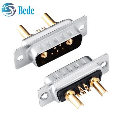7W2 কোএক্সিয়াল ডি-সাব রাইট অ্যাঙ্গেল/সোজা পিন উচ্চ কারেন্ট সংযোগকারী কম্বো ডিবি
