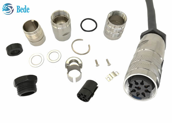 সার্কুলার 8PIN AISG সংযোগকারী Amphenol C485 জলরোধী সংযোগকারী