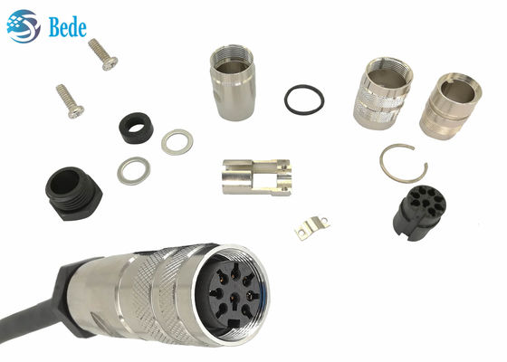 সার্কুলার 8PIN AISG সংযোগকারী Amphenol C485 জলরোধী সংযোগকারী