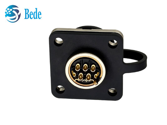 CM10 10Pins DDK স্কয়ার ফ্ল্যাঞ্জ IP67 জলরোধী সোল্ডার সমাপ্তি সহ বৃত্তাকার সংযোগকারী