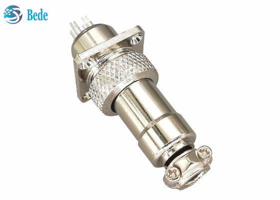 2 3 4 পিন GX12 স্কয়ার ফ্ল্যাঞ্জ পুরুষ এবং মহিলা সেট সঙ্গে এভিয়েশন সংযোগকারী