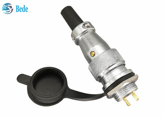 ক্রোমযুক্ত জিংক অ্যালোয় সার্কুলার সংযোগকারী 2 3 4 পিন 10A 500V ধুলো কভার সহ